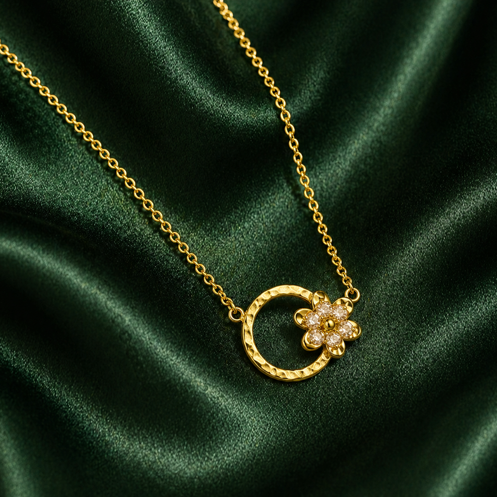 Brown Floral Necklace
