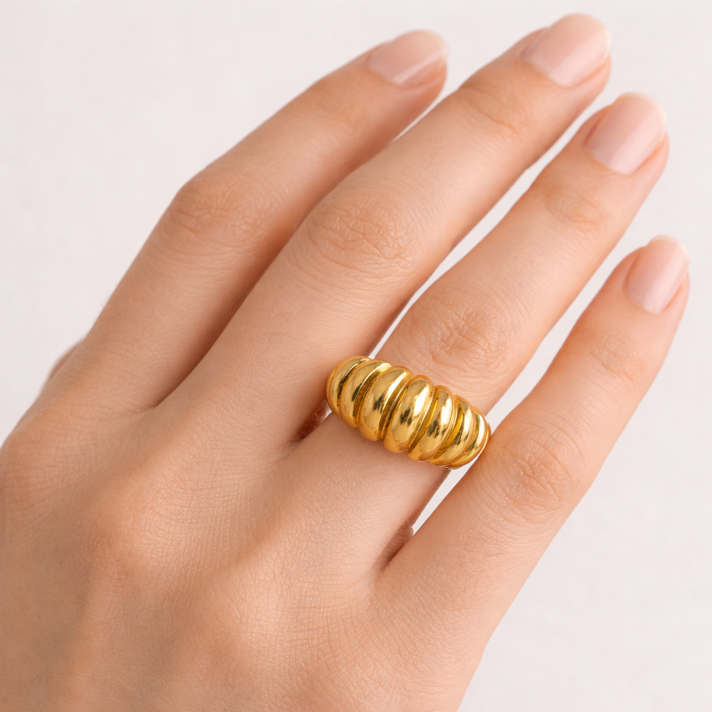 The Aurelia Croissant Dome Ring