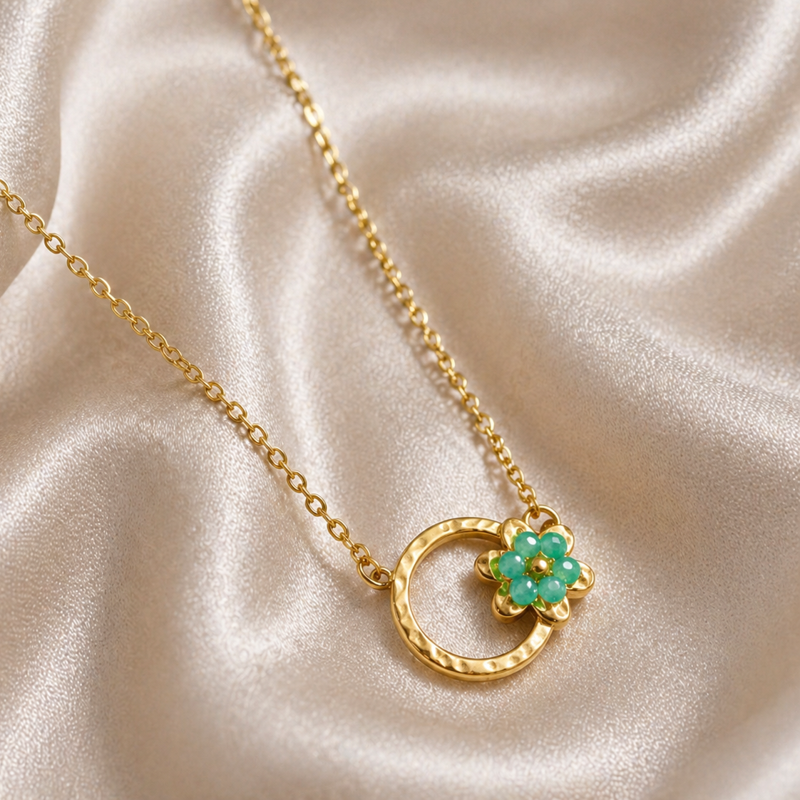 Green Floral Necklace