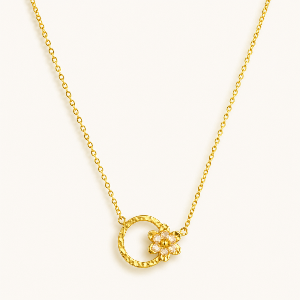 Brown Floral Necklace