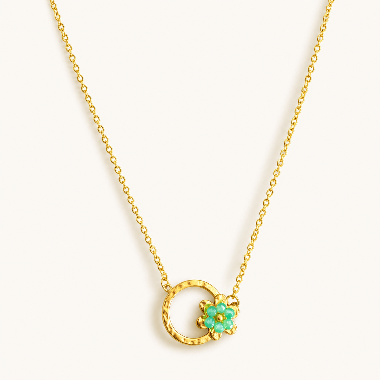 Green Floral Necklace