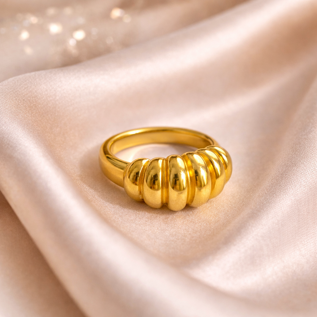 The Aurelia Croissant Dome Ring