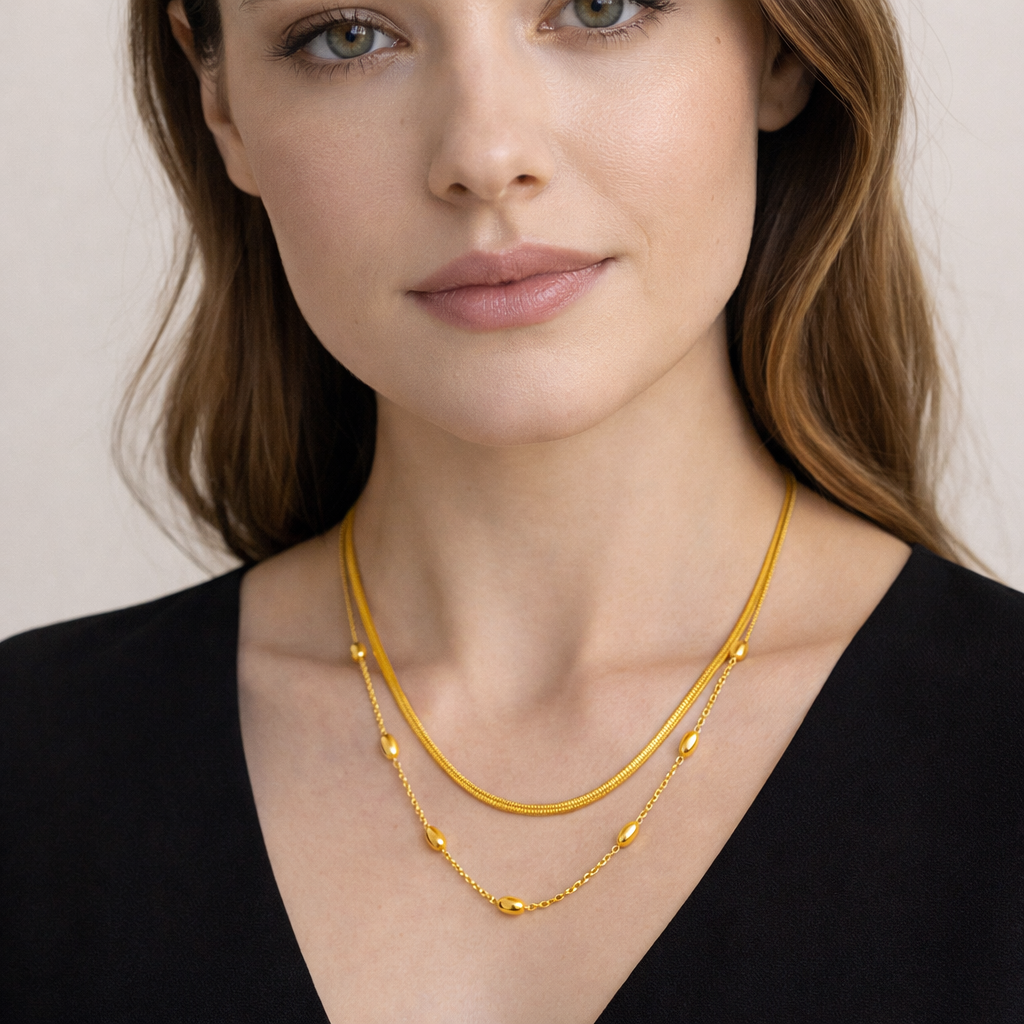 Layered Snake Chain Necklace