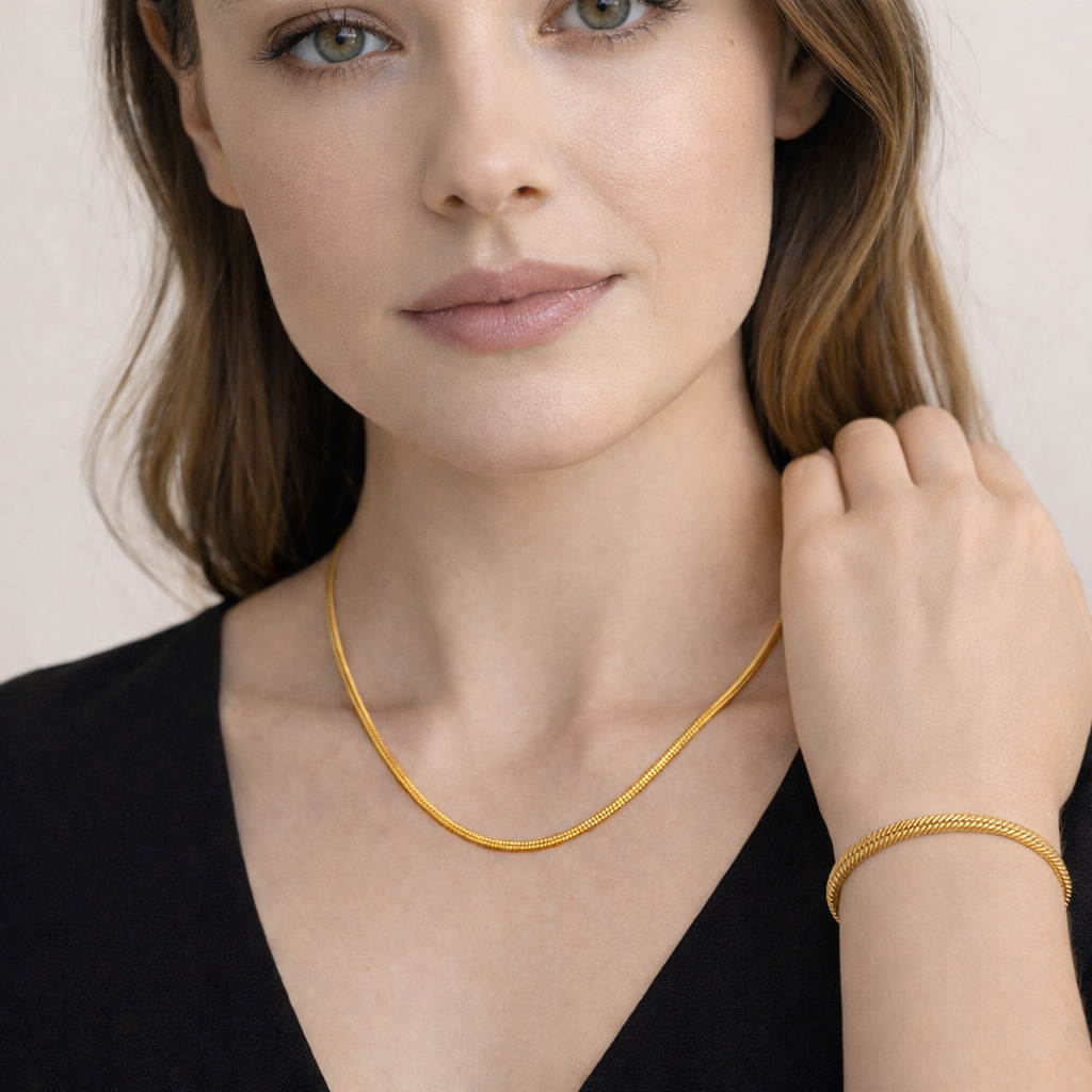 Snake Chain With Bracelet