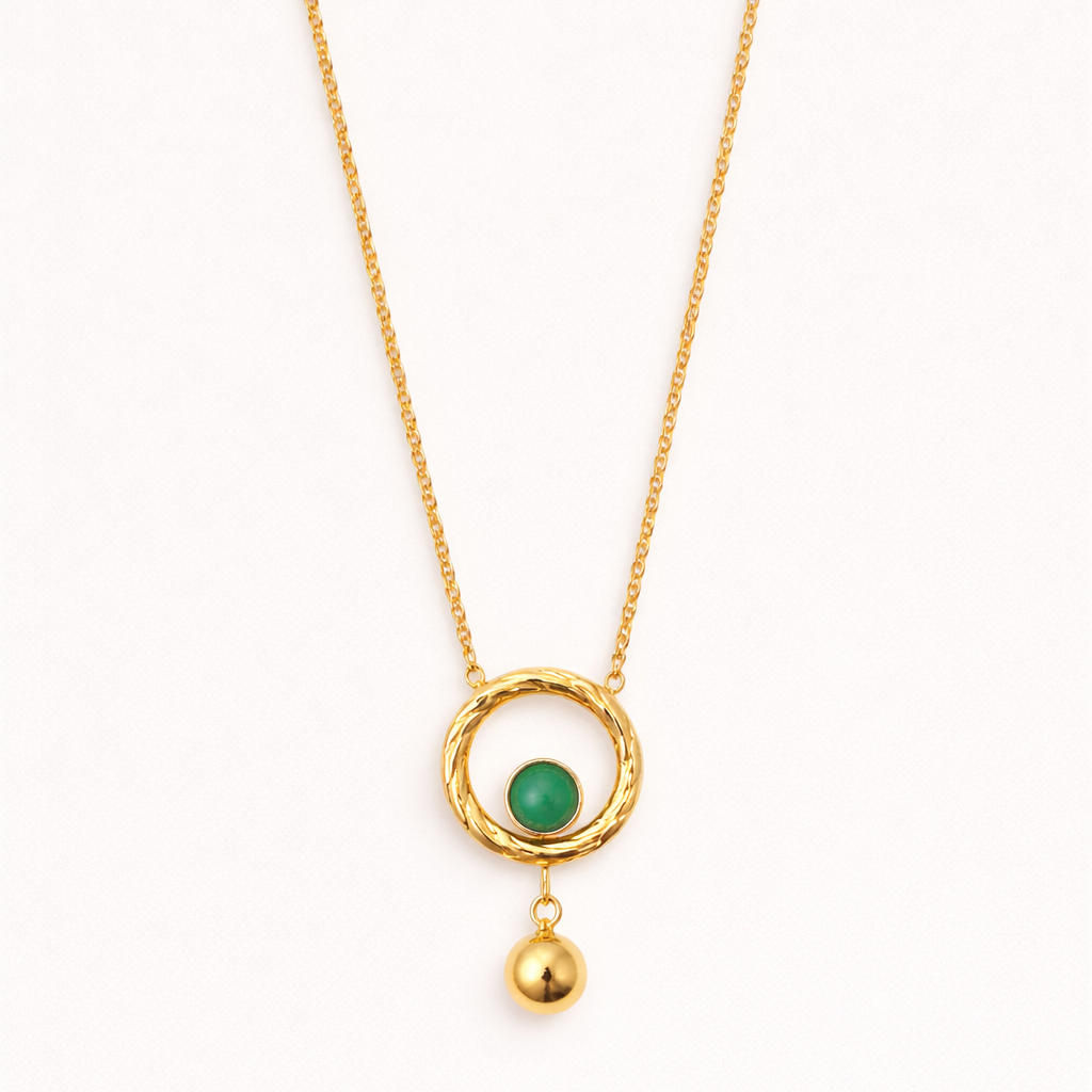 Green Emerald Gaze Necklace