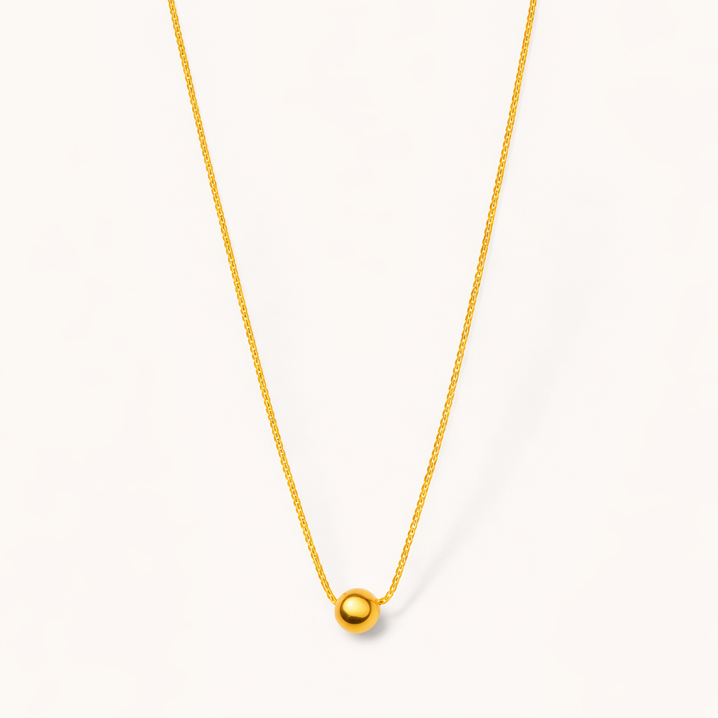 Minimalist Gold Bead Necklace