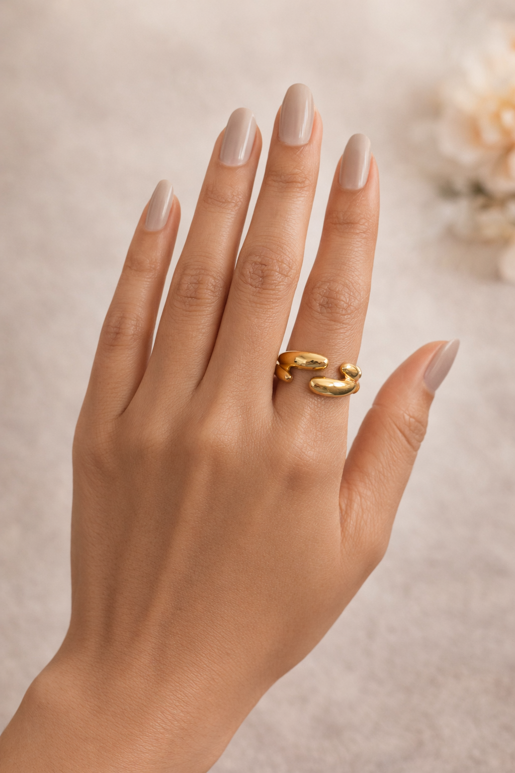 Liquid Gold Wrap Ring