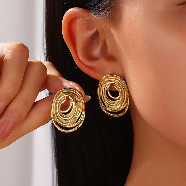 Spiral Stud Earrings