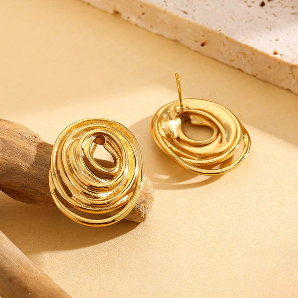 Spiral Stud Earrings