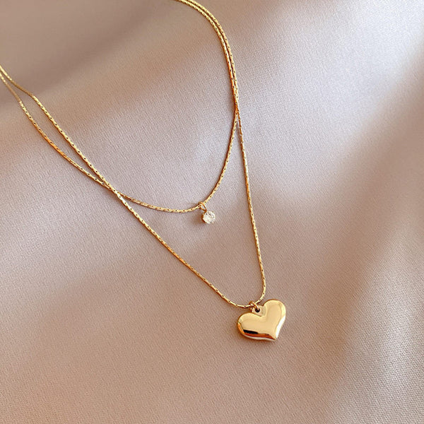 Heart Themed Layered Necklace