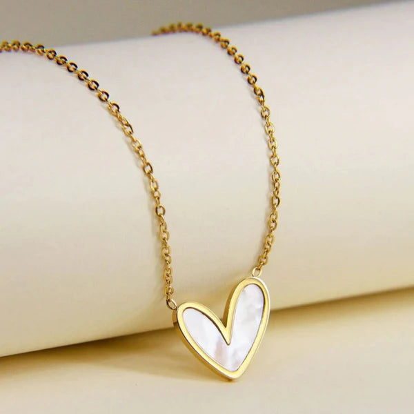 Heart Themed MOP Necklace