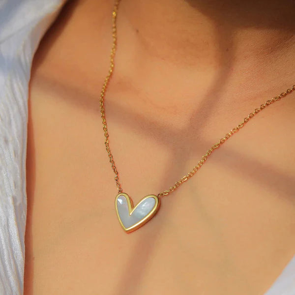 Heart Themed MOP Necklace