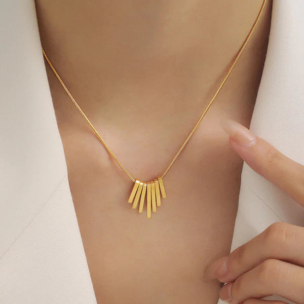 Dangling Stripes Necklace