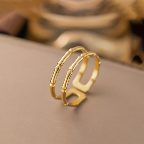 Adjustable Bamboo Joint Ring