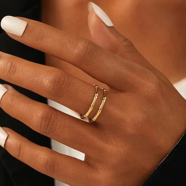 Adjustable Bamboo Joint Ring