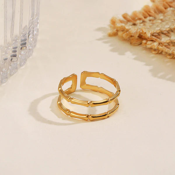 Adjustable Bamboo Joint Ring