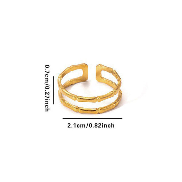 Adjustable Bamboo Joint Ring