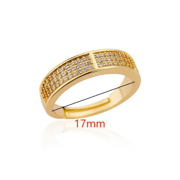 Adjustable Crystal Band Ring
