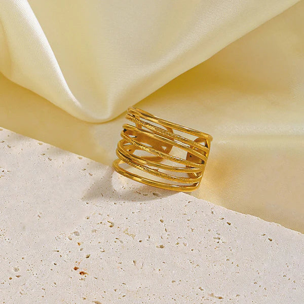 Adjustable Stacked Glow Multi-Band Ring