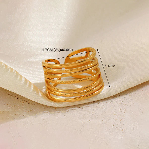 Adjustable Stacked Glow Multi-Band Ring