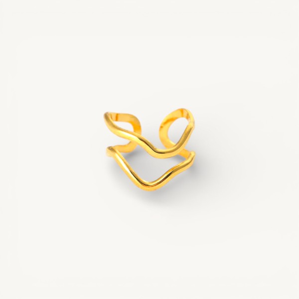 Adjustable Wave Band Ring