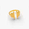 Adjustable Sound Wave Band Ring