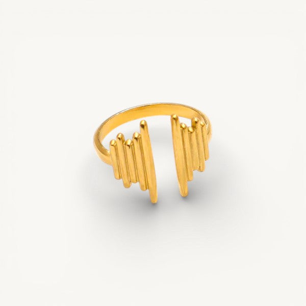 Adjustable Sound Wave Band Ring