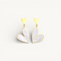 Heart Themed Drop Earrings