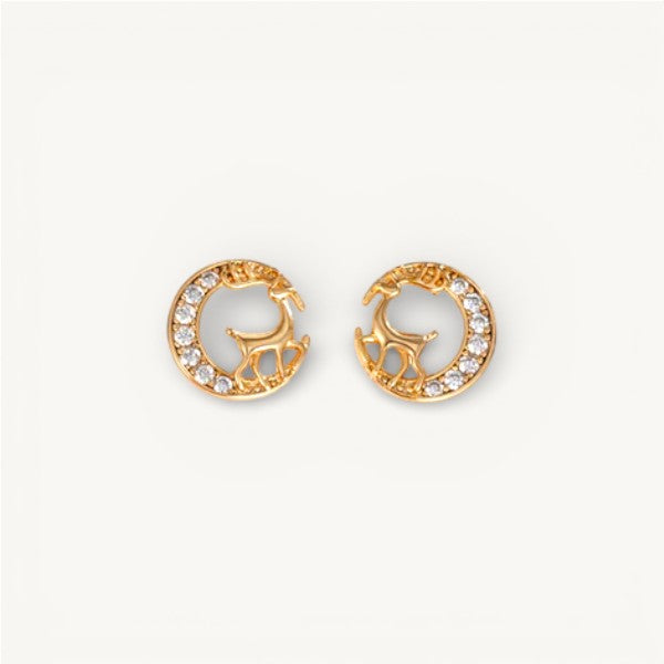 Deer Themed AD Studded Earrings