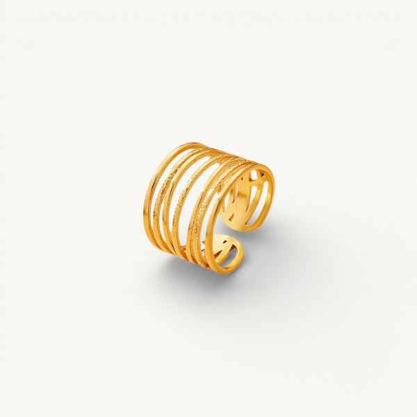 Adjustable Stacked Glow Multi-Band Ring