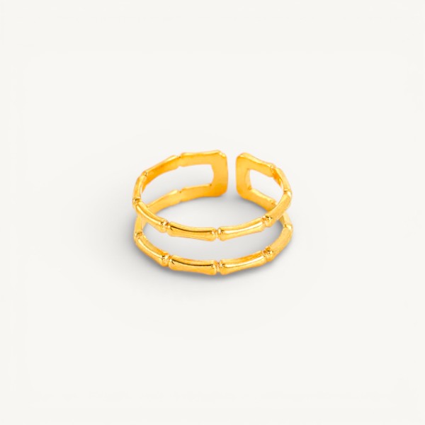 Adjustable Bamboo Joint Ring