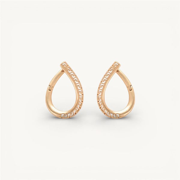 Cross Shaped Hoop Earrings