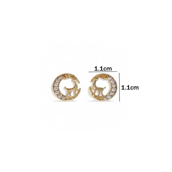 Deer Themed AD Studded Earrings
