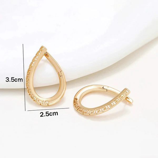Cross Shaped Hoop Earrings