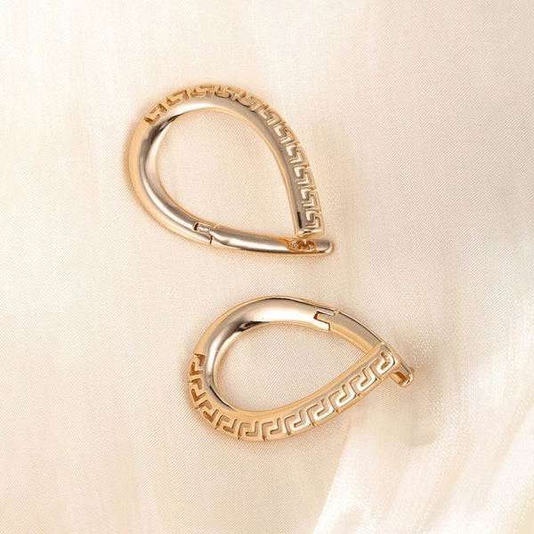 Cross Shaped Hoop Earrings