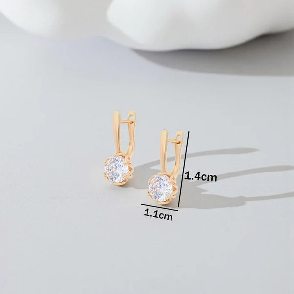 Round Shaped AD Studded Hoop Earrings