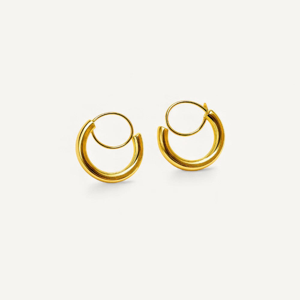 Chunky Polished C-Hoop Earrings