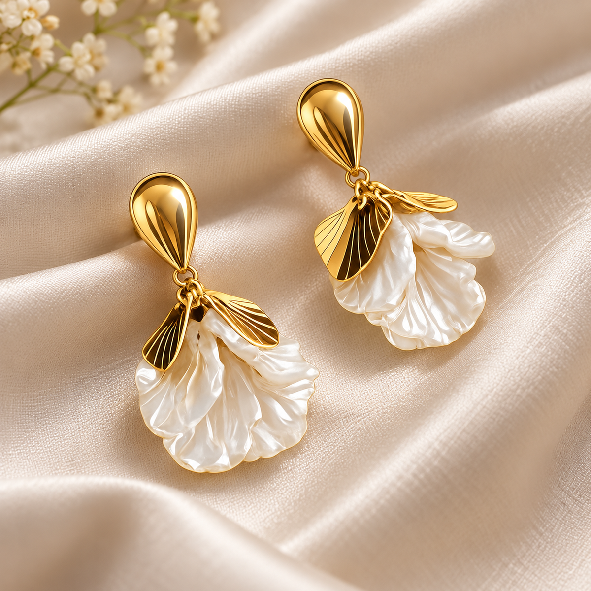 Dainty Flower Dangle Earrings