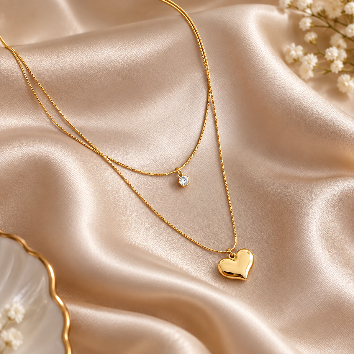 Heart Themed Layered Necklace